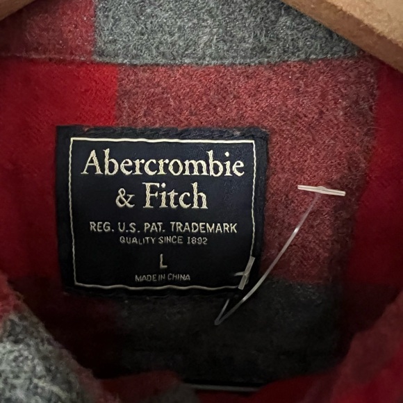 Abercrombie & Fitch Flannel Soft Button Down Shirt Long Sleeve Plaid Men L - Picture 4 of 8